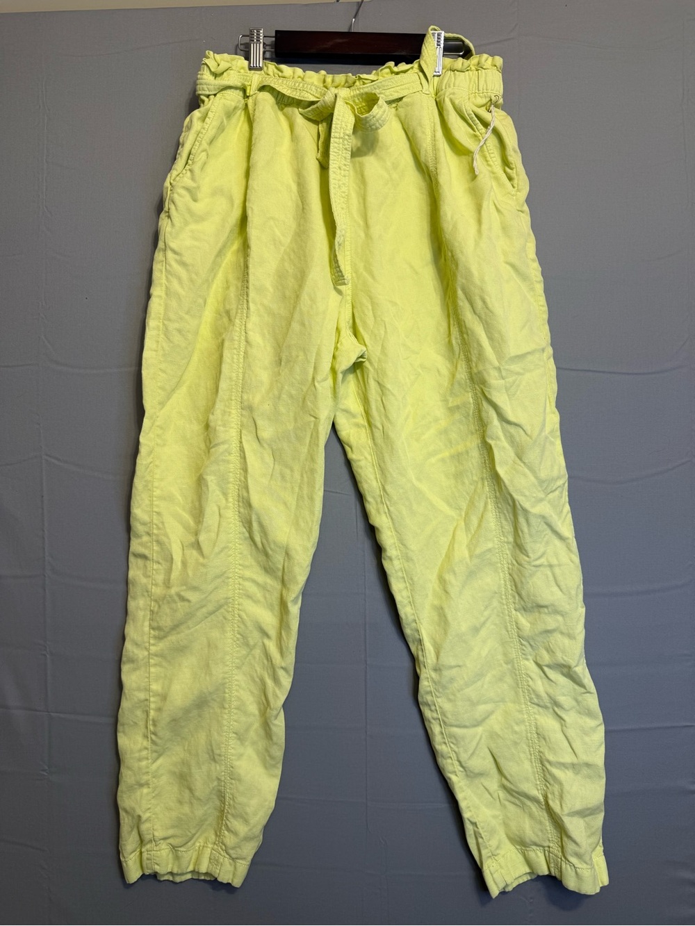 Yellow Drawstring Jogger Pants